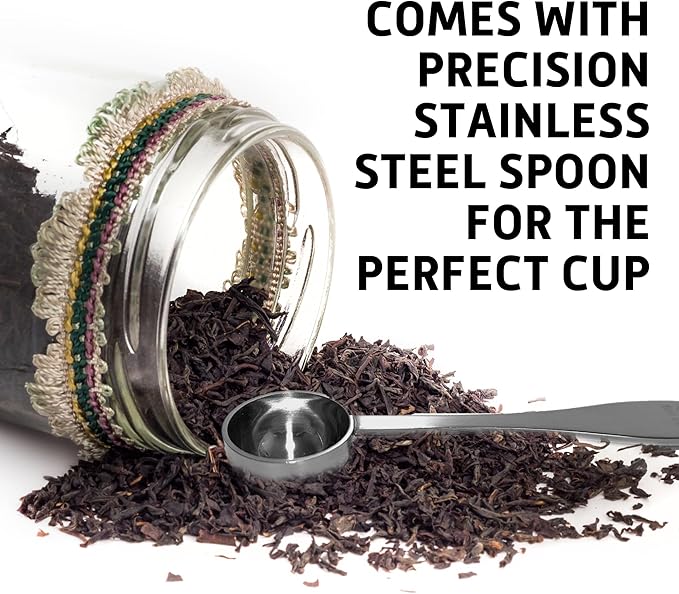 Sou Zen Tea Infuser (2 Pack & Teaspoon Scoop) | Extra Fine Hex Mesh Loose Leaf Tea Strainers | 304 Stainless Steel Tea Steeper with Extended Chain Hook | Perfect for Brewing Loose Tea, Herbs & Spices