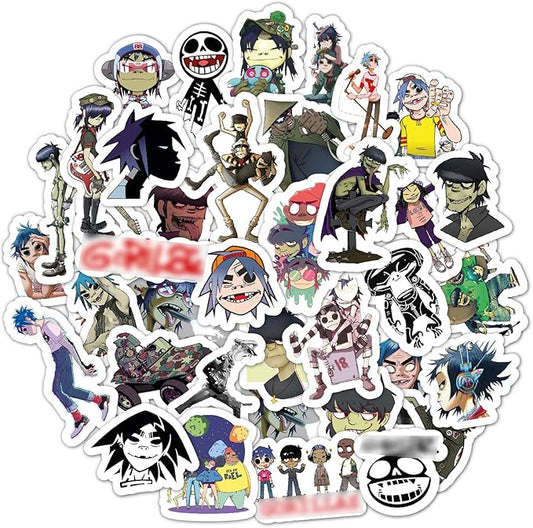 BulbaCraft 36Pcs Rock Band Stickers, Alternative Hip Hop Band Stickers, Guitar Decals, Merchandise, Music Emblems and Decals, Gifts for Women & Men