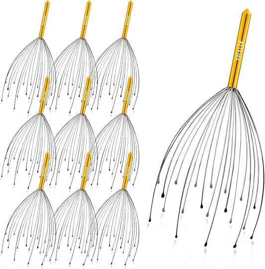 HOFASON 10PCS Scalp Massager Hair Growth 20 Fingers Head Scratcher, Mothers Day Birthday Gifts for Mom, Christmas Bulk Gifts for Women Men, Prizes for Adults, Relaxing for Body Home Office Spa Travel
