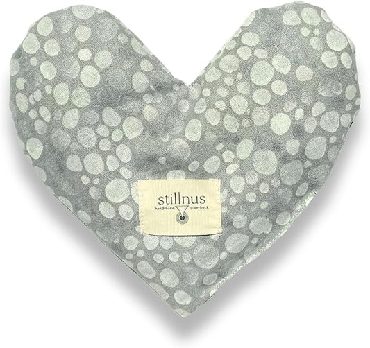 Cooling Eye Pillow with Lavender – Grey Dot Heart Mask for Puffy Eyes, Stress Relief, Sensory Recovery – Meditation & Bedtime Calm Gift Under $40