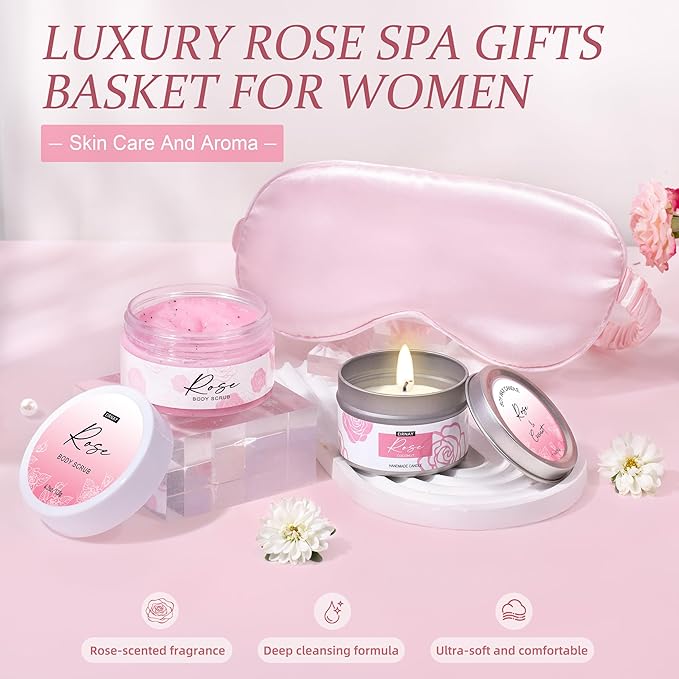 Gifts for Women Birthday Gift Baskets Home Spa Relaxing Self Care Gift for Woman Mom Her Sister Wife Auntie Care Package Thank You Gift Bridal Shower for Women Friendship Ideas