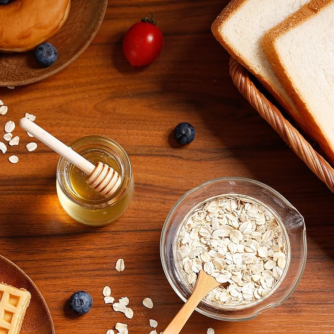 25 Pcs Honey Sticks Dipper, 3 inch Mini Wooden Honeycomb Stick, Small Honey Spoons Stirrer Stick for Honey Jar Dispense Drizzle Honey and Wedding Party Favors Gift