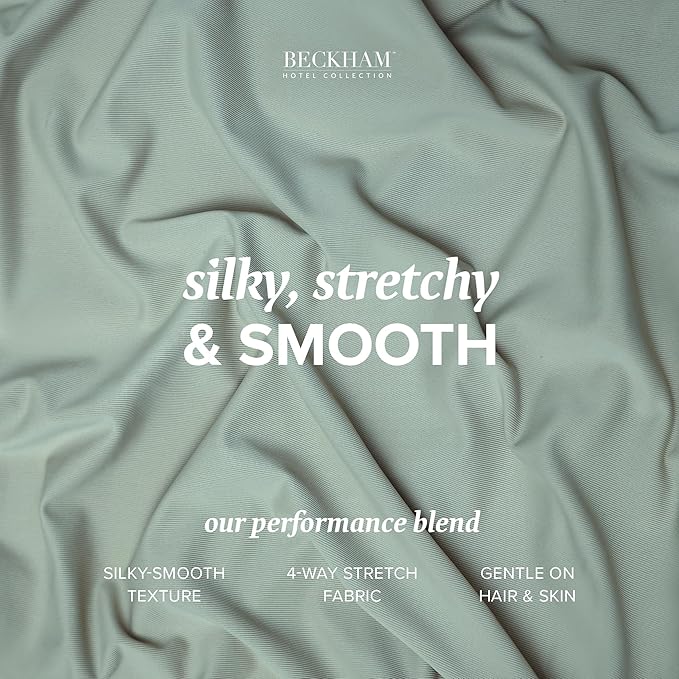 Beckham Hotel Collection Cooling Pillowcases for Hot Sleepers, King Size Set of 2, Cool Bedding, Envelop Closure, Silky Soft, Breathable, Moisture-Wicking, Gray