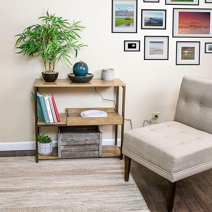 Sunnydaze Tabletop Ceramic Tabletop Fountain with Orb - Relaxing Indoor Fountain for Meditation - for Office, Bedroom, or Living Room - Teal