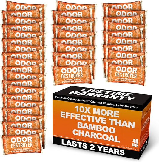 Sunlight® Shoe Deodorizer Activated Charcoal Odor Absorber for Home, Shoes Odor Eliminator for Strong Odor, Closet deodorizer, Car Air Purifier, Shoe Smell Remover 50g, 40 bags