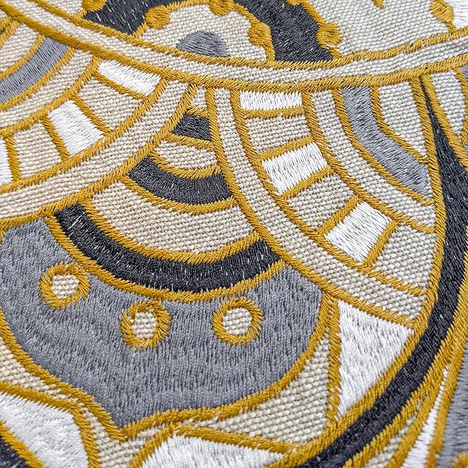 Mandala Life ART Moroccan Floor Pillow Cover Blue Gold Bohemian Décor Pouf Ottoman Latge Round Yoga Floor Cushion Luxury Kids Room Décor Boho Living Room Moroccan Floor Pillow Cotton 24x8 Unstuffed